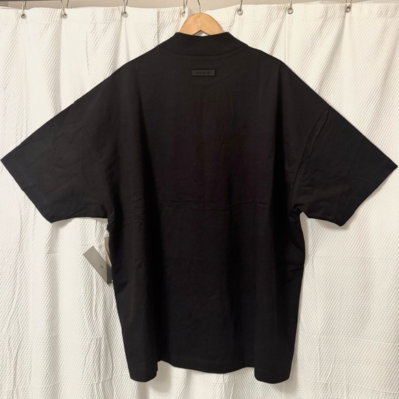 NWT FEAR OF GOD ESSENTIALS Black Bonded T-Shirt - M - Picture 9 of 9